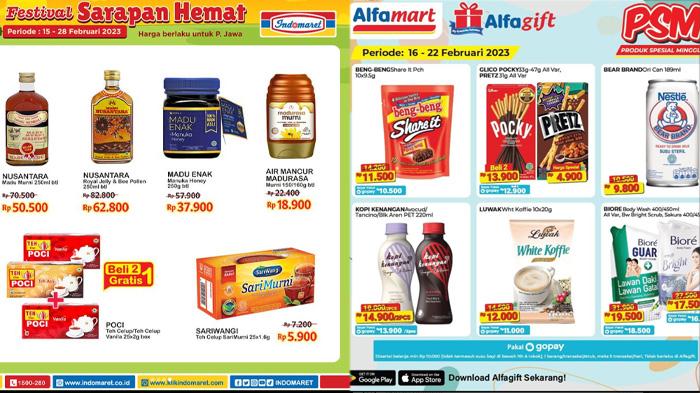 Promo PSM Alfamart dan Indomaret Hari Ini Kamis 16 Februari 2023: Diskon Bear Brand Hingga Sariwangi