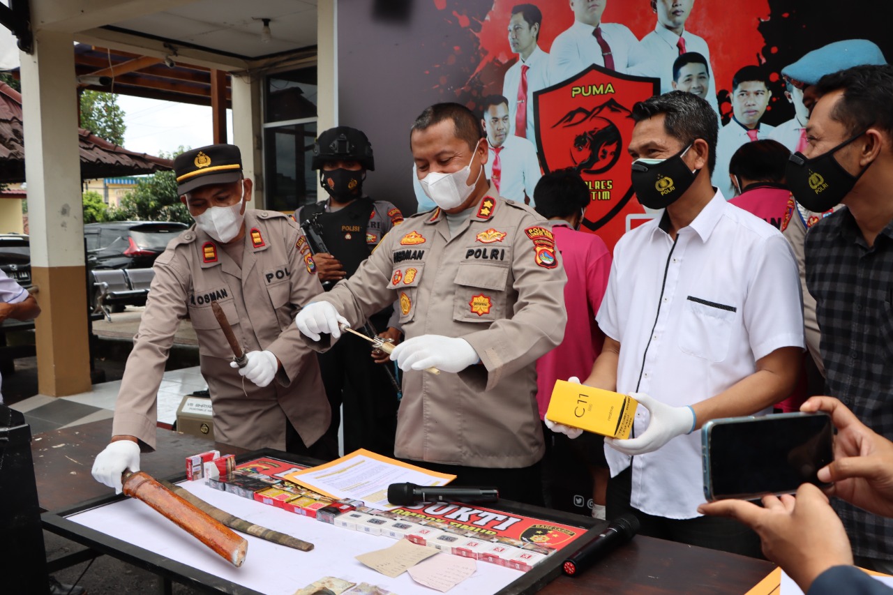 Dua Perampok Sadis Berhasil Dibekuk Polres Lotim, Dapat Hadiah Timah Panas saat Coba Kabur