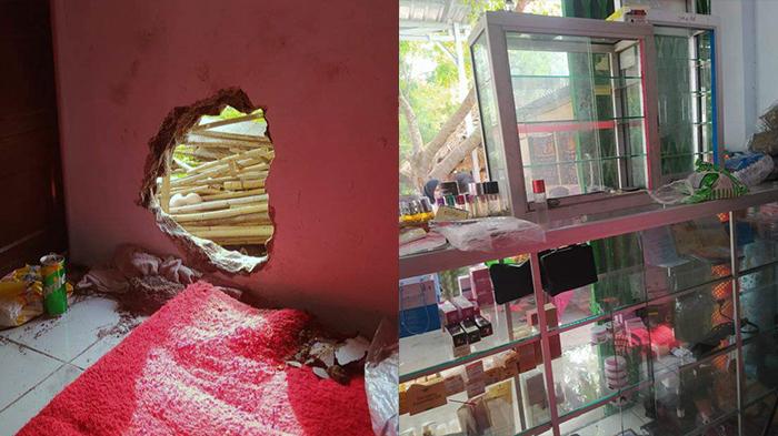 Toko Sembako di Lombok Tengah Dibobol Maling Usai Sahur: Modus Jebol Tembok, Kerugian Puluhan Juta