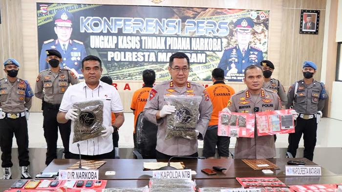 Pengungkapan Kasus Narkoba Polresta Mataram di Awal Tahun 2023 Naik 3 Kali Lipat