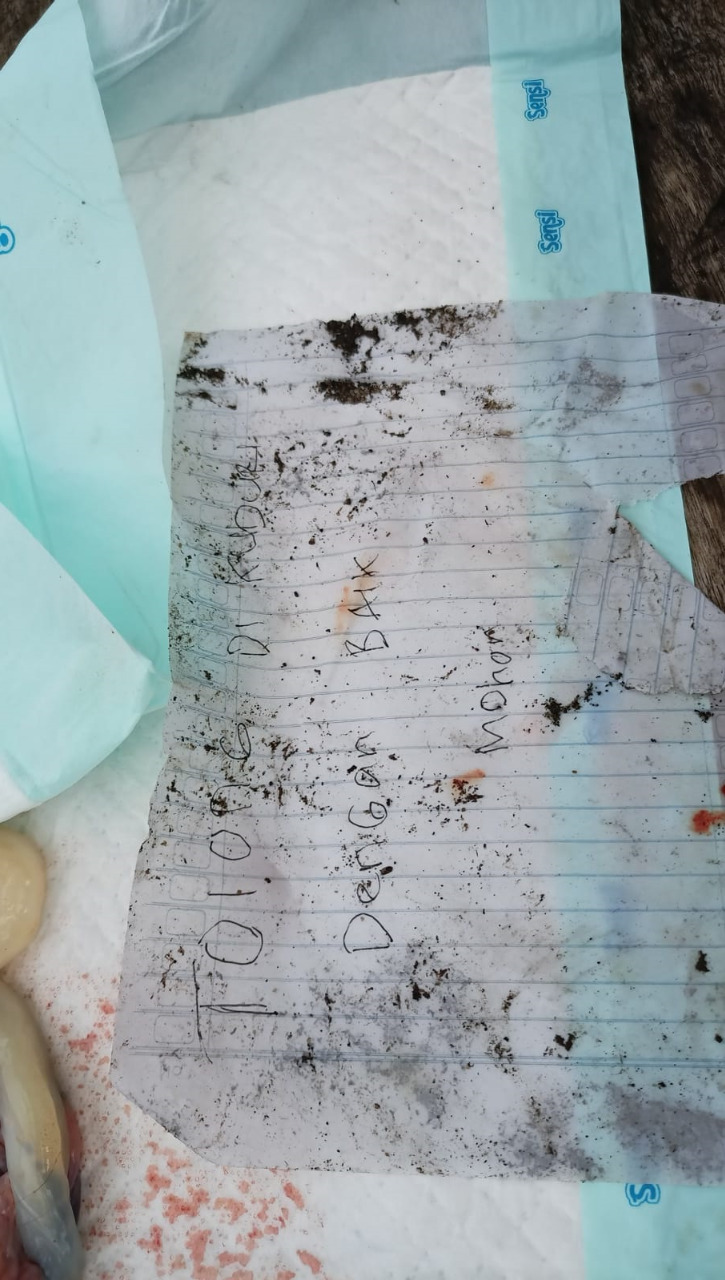 Penemuan Jasad Bayi Disertai Pesan di Secarik Kertas, Ini Isinya