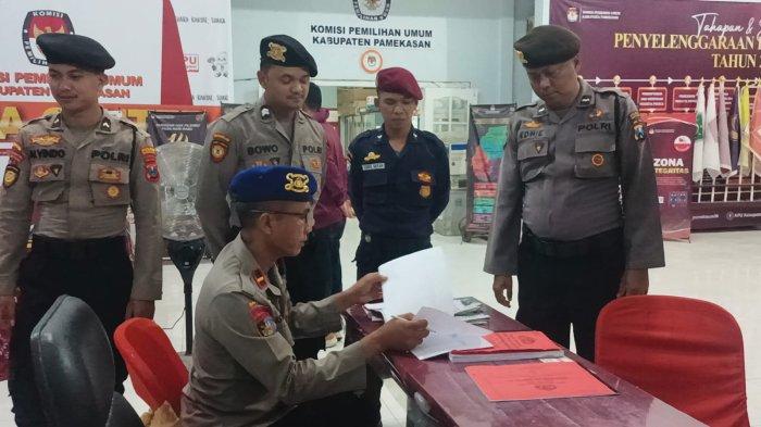 Polres Pamekasan Perketat Penjagaan di KPU, Bawaslu dan Gudang Logistik Pemilu