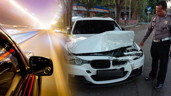 Mobil BMW Kecepatan Tinggi Dikendarai ABG 15 Tahun, Hilang Kendali di Jalan Tol Malah Seruduk Pikap