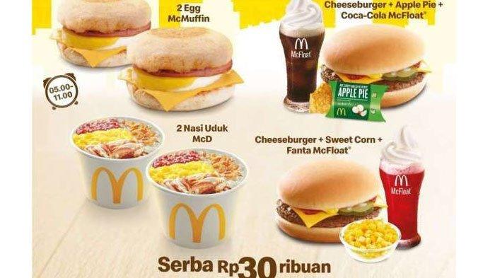 Daftar Promo McD Serba Rp 30.000 Periode 1 Maret – 30 April 2021, Ada Banyak Menu Pilihan Menarik