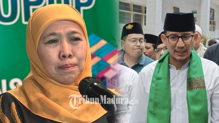 Jawaban Khofifah Usai Diajak Sandiaga Uno Ikut Menangkan Ganjar Pranowo di Pilpres 2024