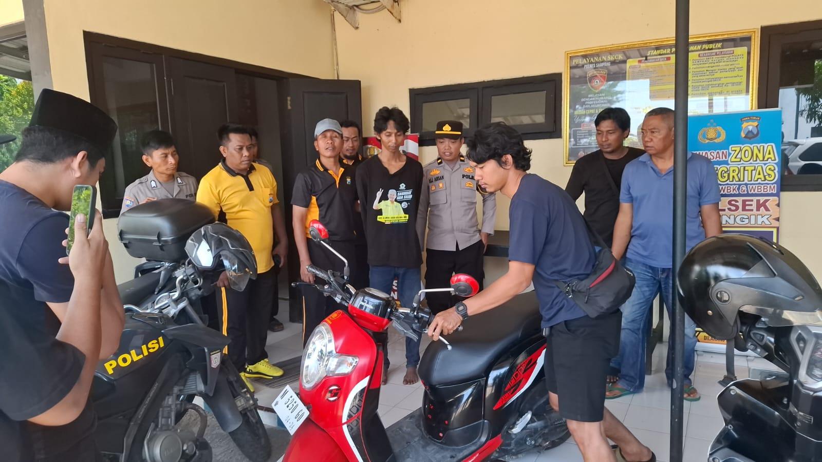 Lewat Depan Polsek Jrengik Sampang, Pelaku Curanmor Bangkalan Akhirnya Tertangkap