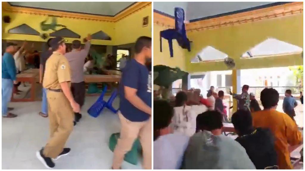 Warga Banyutengah Gresik Geruduk Balai Desa Protes Layanan Mobil Siaga, Baku Hantam Tak Terhindarkan