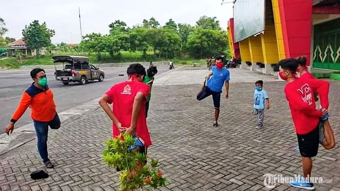 Pandemi Covid-19, Atlet Binaan KONI Pamekasan Gelar Latihan dengan Terapkan Physical Distancing