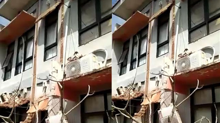 BREAKING NEWS - Gedung Kantor Dinkes Sumenep Runtuh, Padahal Bangunan Telan Dana Anggaran Rp 4,5 M