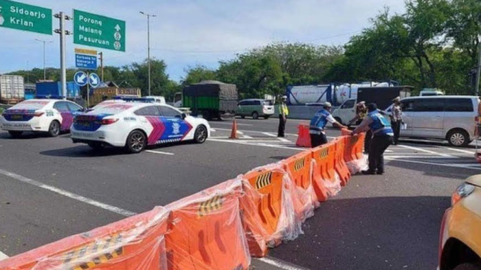 Exit Tol Sidoarjo Arah Surabaya Ditutup, PJR Polda Jatim Beber Alasan Penutupan Pintu Tol