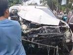 Pajero Remuk seusai Meluncur Deras Hantam Motor dan Truk di Bangkalan, Empat Orang Jadi Korban