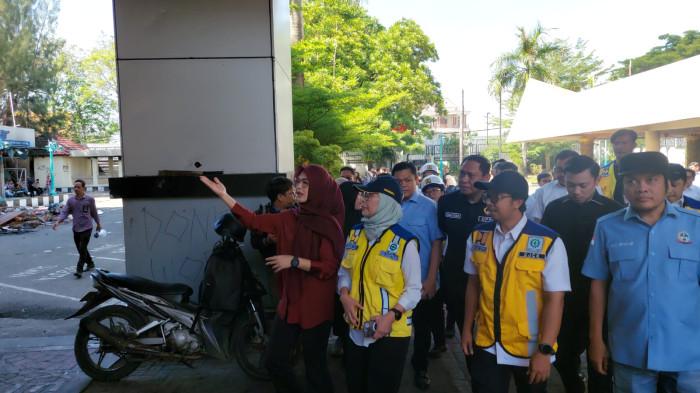 Dirjen PUPR Tinjau Kelayakan Struktur Gedung DPRD Sulsel Pascakebakaran