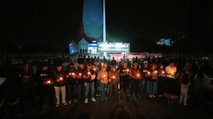 Lilin Keadilan Buruh KIBA Menyala di Monumen Mandala, Tuntut Hak yang Terabaikan