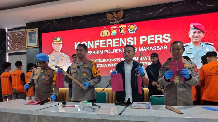 23 Anggota Geng Motor Makassar Ditangkap Usai Bacok dan Busur Pemotor di Tiga Kecamatan
