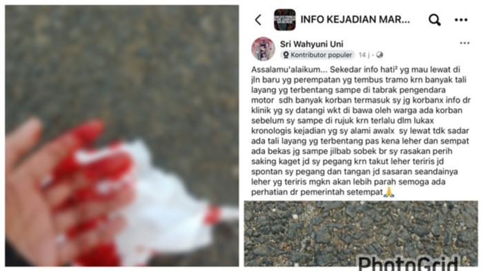 Viral Pengendara Motor di Maros Jadi korban Benang Layangan di Jalbar, Leher Terluka