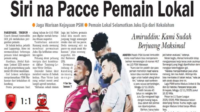 Siri na Pacce Pemain Lokal PSM Makassar