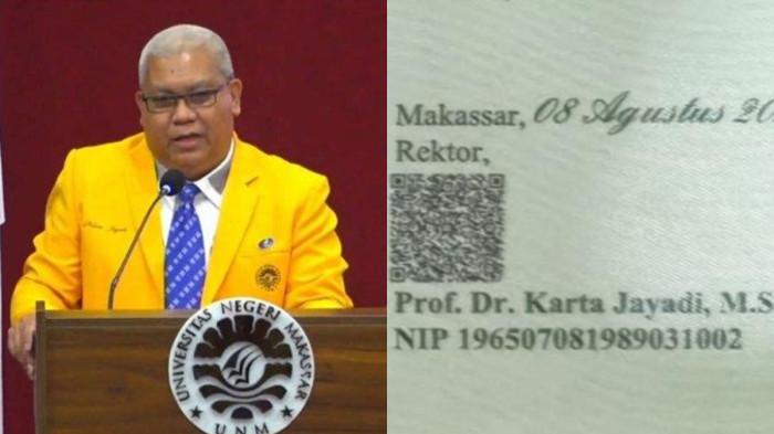 Ijazah Lulusan Terbaru UNM Ternyata Masih Diteken Prof Karta Jayadi