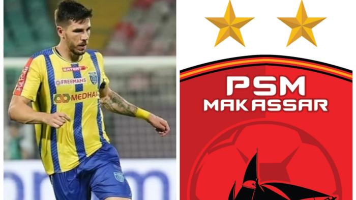 RUMOR PEMAIN – Duran Lagator saat berseragam Kerala Blasters di Liga India. Duran Lagator dirumorkan bergabung ke PSM Makassar di putaran kedua Super League 2025/2026