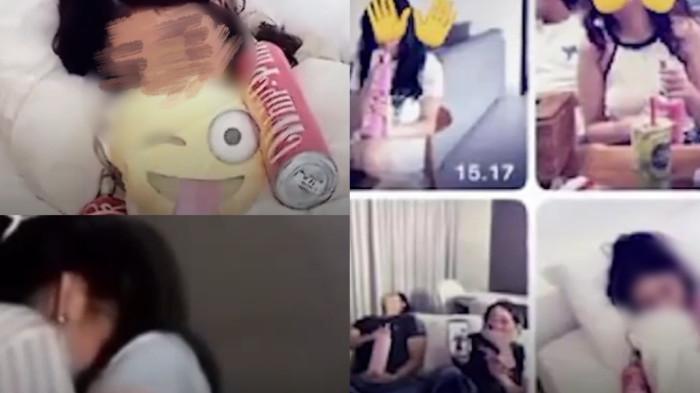 Kloase tangkapan layar video dan foto selebgram Makassar beredar di sosial media isap Whip Pink.