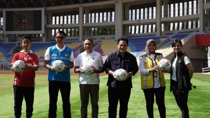 Tinjau Stadion Manahan, Erick Thohir Yakin Gibran Rakabuming Siap Jadi Tuan Rumah Piala Dunia U-20