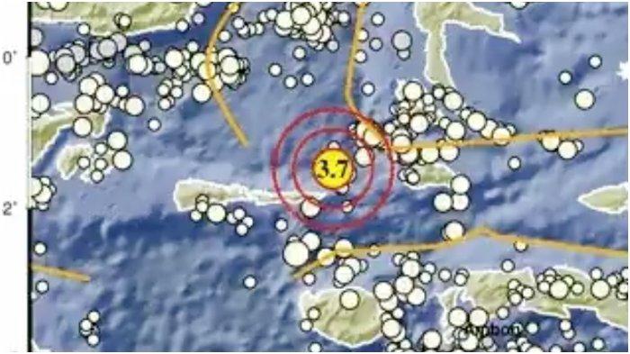 Gempa Bumi 3.7 Baru Saja Guncang Maluku Utara, Kedalaman 14 Km, 78 Km dari Sanana