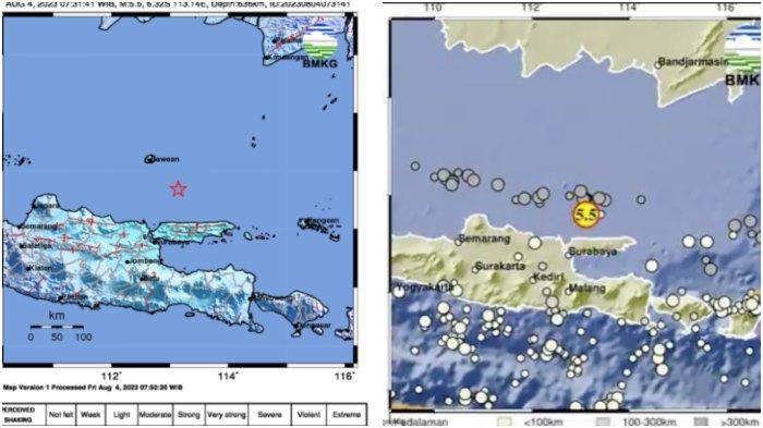 Gempa Bumi Magnitudo 5.5 SR Baru Saja Hantam Bali, Guncangan Terasa Sampai di Jawa Timur