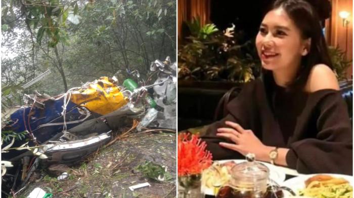KORBAN PESAWAT -  Pramugari Esther Aprilita Sianipar dan puin pesawat ATR 42-500 yang jatuh di Kabupaten Pangkep, Sulawesi Selatan, Sabtu (17/1/2026). Barang-barang Esther sudah ditemukan.