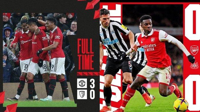 Klasemen Liga Inggris Usai Manchester United Pesta Gol Vs Bournemouth dan Arsenal vs Newcastle 0-0