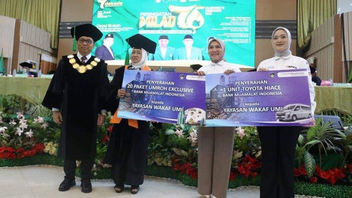 Bank Muamalat Serahkan Bantuan Toyota Hiace dan 20 Paket Umrah Eksklusif pada Puncak Milad ke-70 UMI