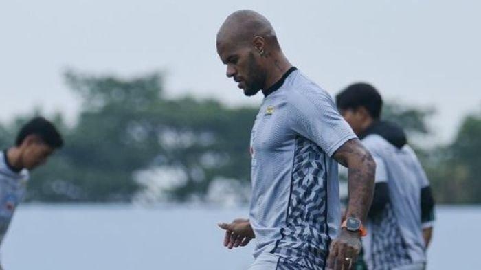 Pemain Persib Bandung David da Silva. David da Silva kemungkinan akan dimainkan melawan Madura United.