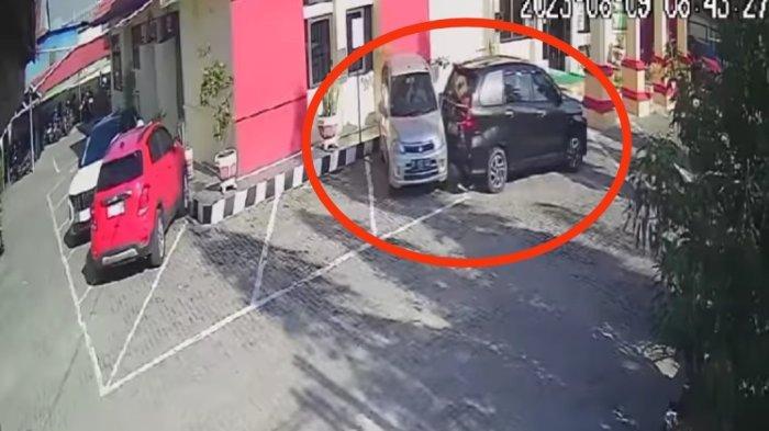 VIRAL Pengemudi Avanza Kabur Seusai Tabrak Mobil dan Sepeda Motor di PN Pinrang