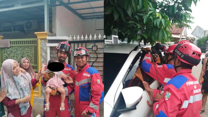 Damkar Makassar Selamatkan Bocah 1 Tahun Terjebak 3 Jam Dalam Mobil