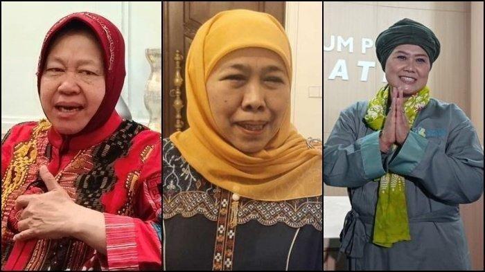 Khofifah vs Tri Rismaharini vs Luluk Nur Hamida di Pilgub Jatim 2024, 3 Hasil Survei Berbeda