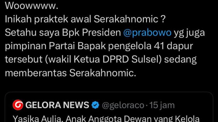Unggahan Said Didu di akun X soroti serakahnomic