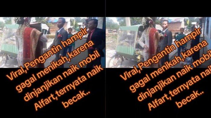Viral Calon Suami Janji Bawa Alphard Saat Resepsi Malah Pakai Bentor Bikin Pengantin Wanita Malu
