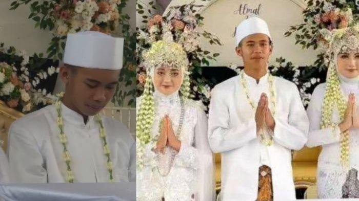 Viral Pelajar SMK Jawa Barat Nikahi Dua Teman Sekolahnya Bersamaan, Langsung Cium Istrinya Usai Akad