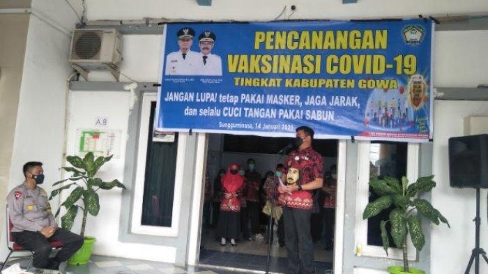 Vaksinasi Covid-19 di Gowa, Adnan Harap Vaksin Mampu Jadi Solusi Memutus Rantai Penularan Covid-19