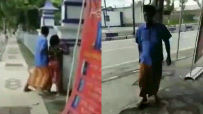 Beredar Video Pria Bersarung Turunkan Celana Wanita di Pinggir Jalan, Ini Sebab Korban Tak Melawan
