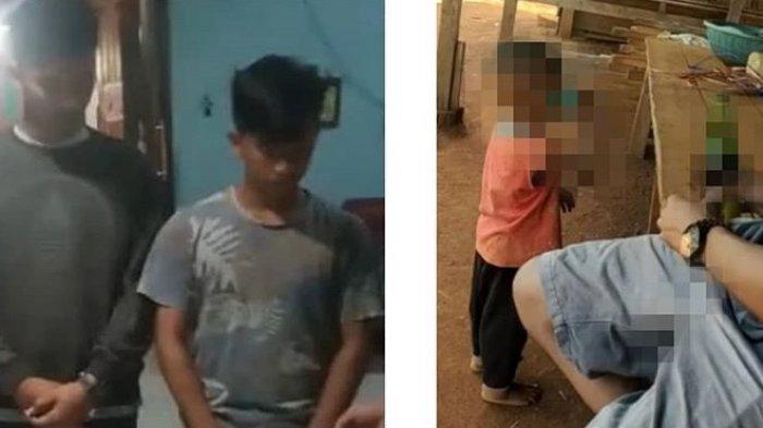 Dua pelaku yang memberi minuman keras ke seorang bocah di bawah umur, berhasil ditangkap oleh anggota Polres Luwu Timur (Instagram via tribunnewsbogor)
