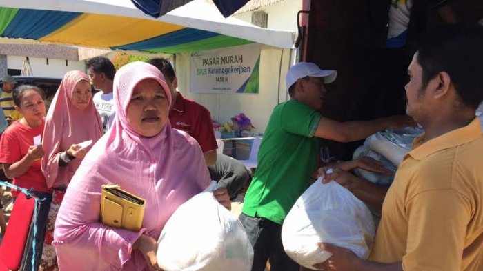 Jelang Ramadan, BPJS Ketenagakerjaan Buka Pasar Murah di Desa Boddia Takalar