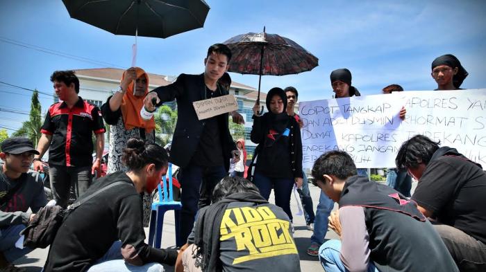 FOTO: GAM Desak Polisi Adili Disman Duma