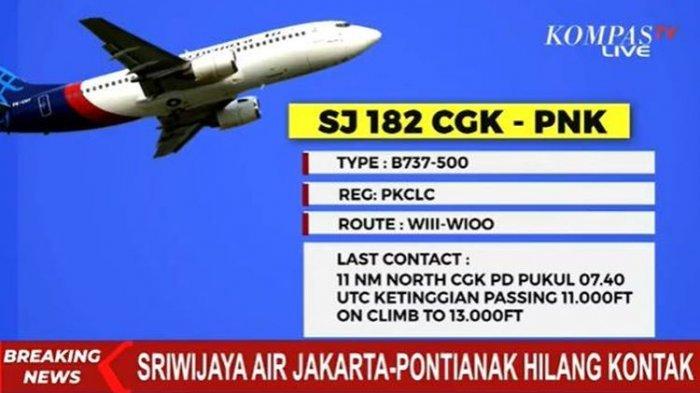 Dirut Ungkap Kondisi Pesawat Sriwijaya Air SJ 182 sebelum Jatuh di Kepulauan Seribu