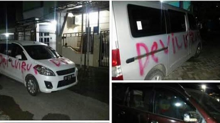 Coretan 'Devil Virus' di Mobil Resahkan Warga Minasa Upa