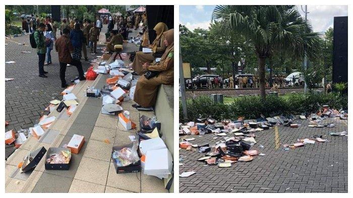 Fakta-fakta Kades & Lurah Berebut Nasi Kotak di Acara Expo Berujung 'Lautan Sampah'