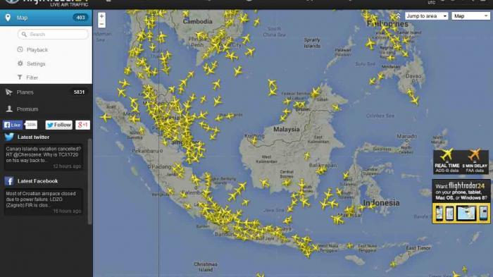 Melalui HP Anda Bisa Melacak Air Asia yang Hilang, ini Caranya