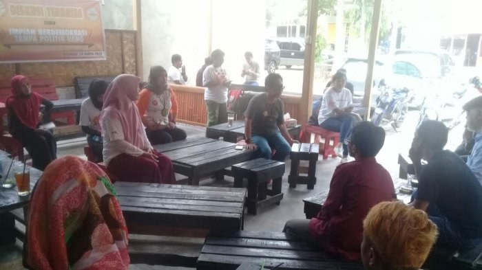 SPAK dan Gertak Enrekang Bahas Pencegahan Money Politik di Warkop Talaga