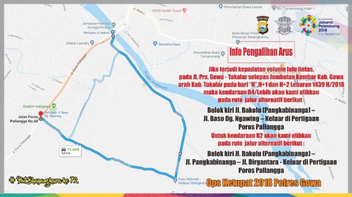 Hindari Jalan Macet, Ini Jalur Alternatif di Gowa Saat Mudik Lebaran