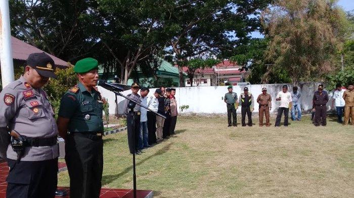 Wujudkan Pemilu Damai 2019, Kapolsek Batang Jeneponto Gelar Apel Tiga Pilar