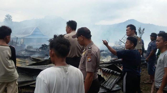 Akibat Arus Pendek Listrik, Lima Rumah di Jeneponto Hangus Terbakar