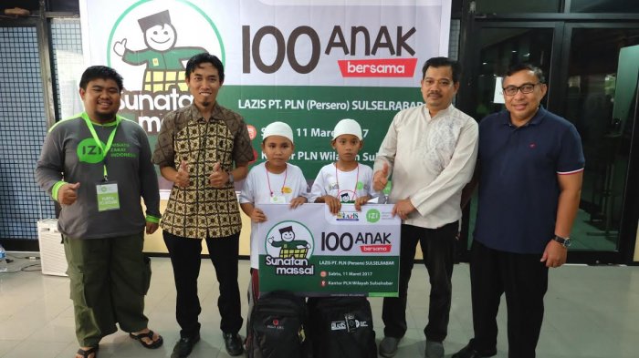 Laziz PLN Sulselrabar Sunat 120 Anak Yatim